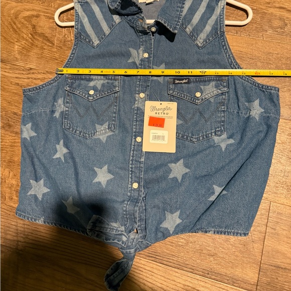 Wrangler Retro Denim Pearl Snap Tank Top - Picture 6 of 6